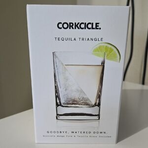 New Corkcicle Tequila Triangle Glass with Silicone Wedge Form